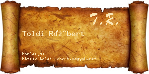 Toldi Róbert névjegykártya