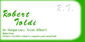 robert toldi business card