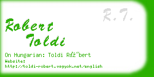 robert toldi business card